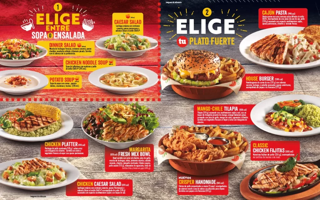 Chili's Menú Paquetes