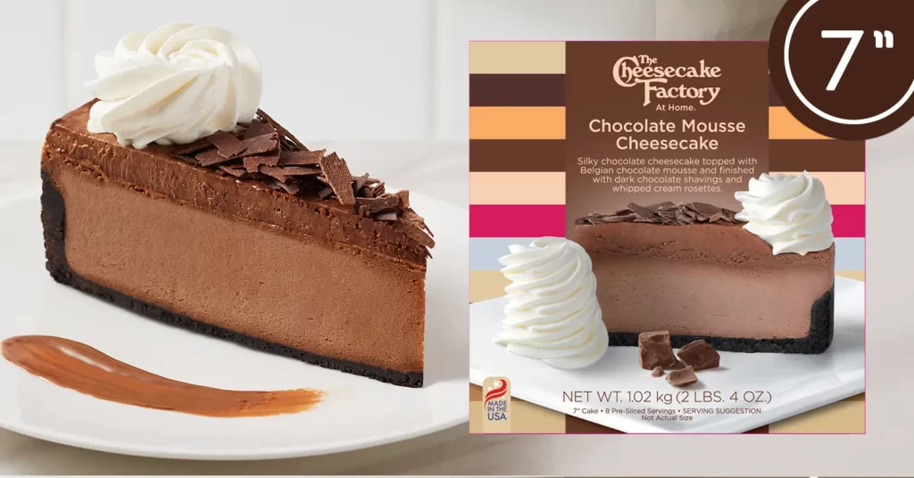 Cheesecake Factory Menú Cheesecake 7in