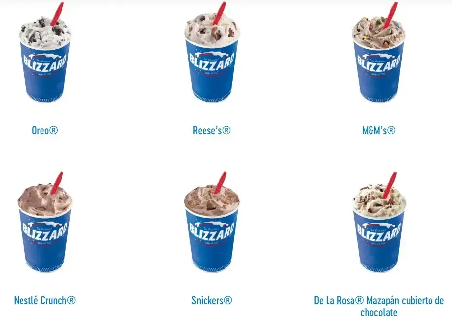Dairy Queen Menú