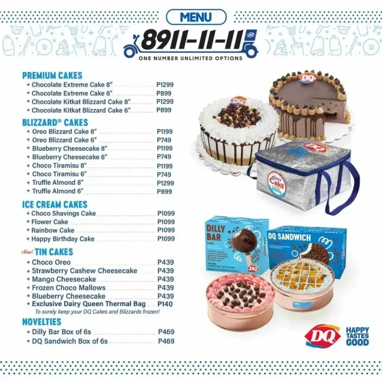 Dairy Queen Menú