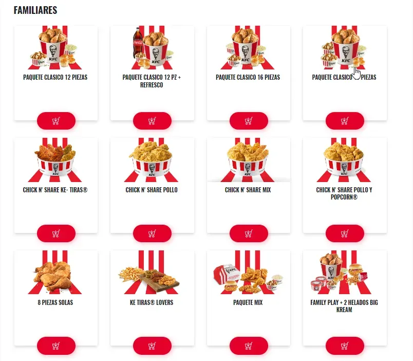 Kfc Menú