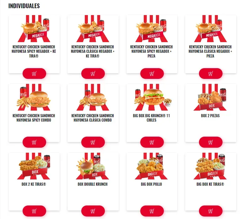Kfc Menú